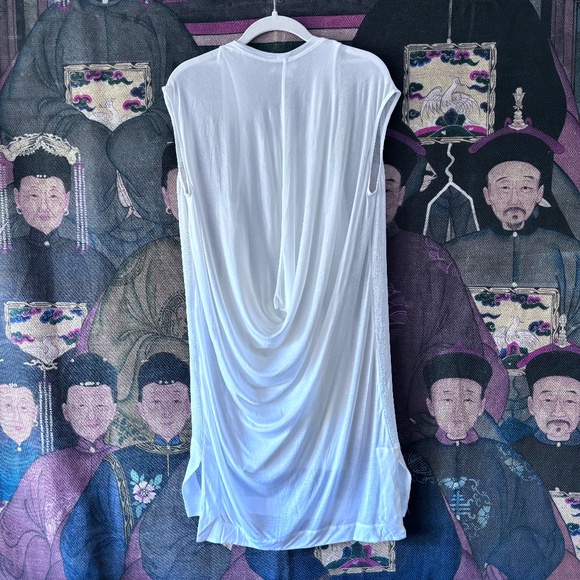 Helmut Lang White 'Swift' Drape Back Dress - Picture 13 of 13